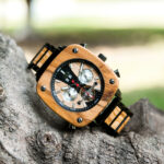 Natural Zebrawood Square Multifunctional Mechanical Wooden Watch - Sullivan