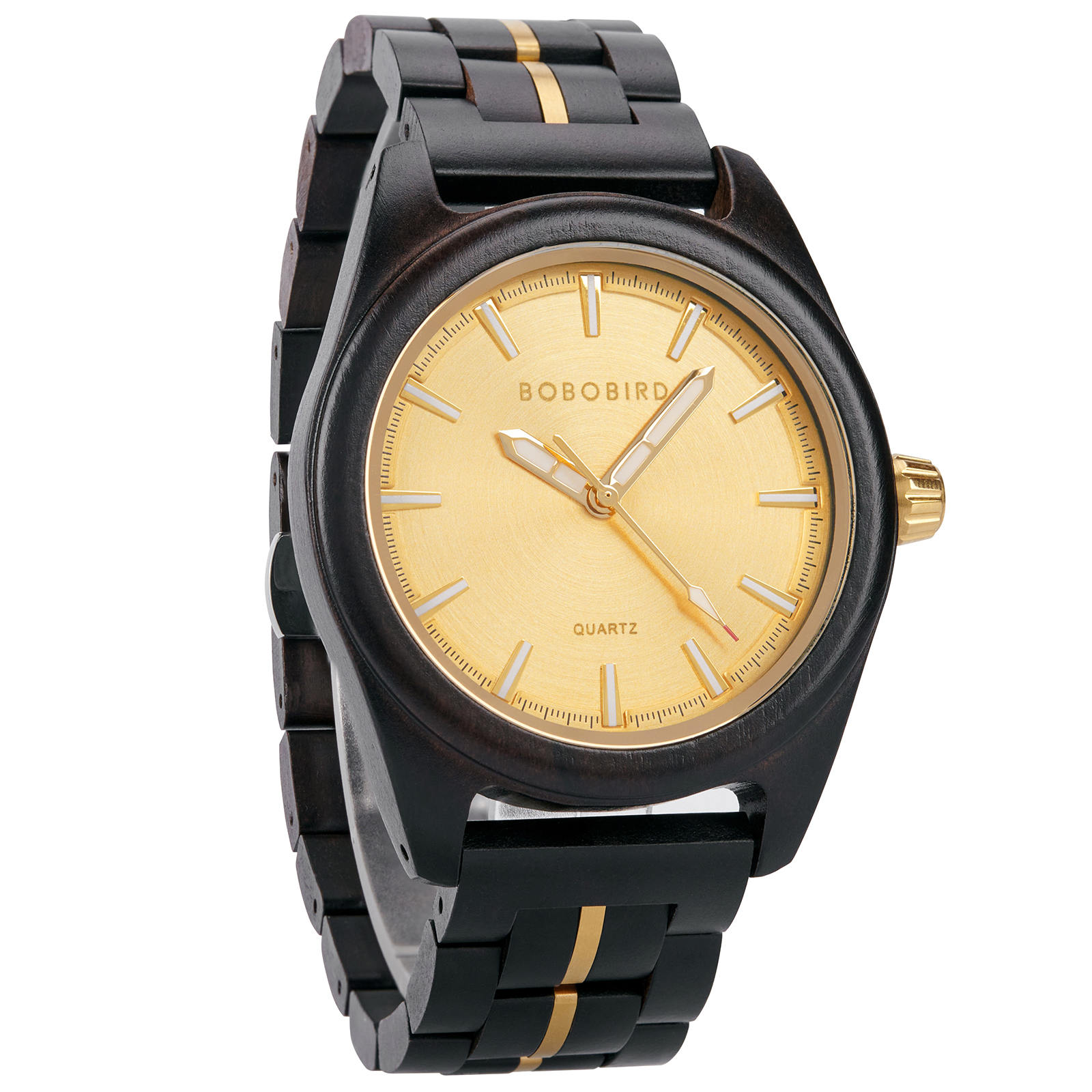 Natures Palette Wooden Watch Collection Ebony Midnight Gold Edition Watch T164 1 6