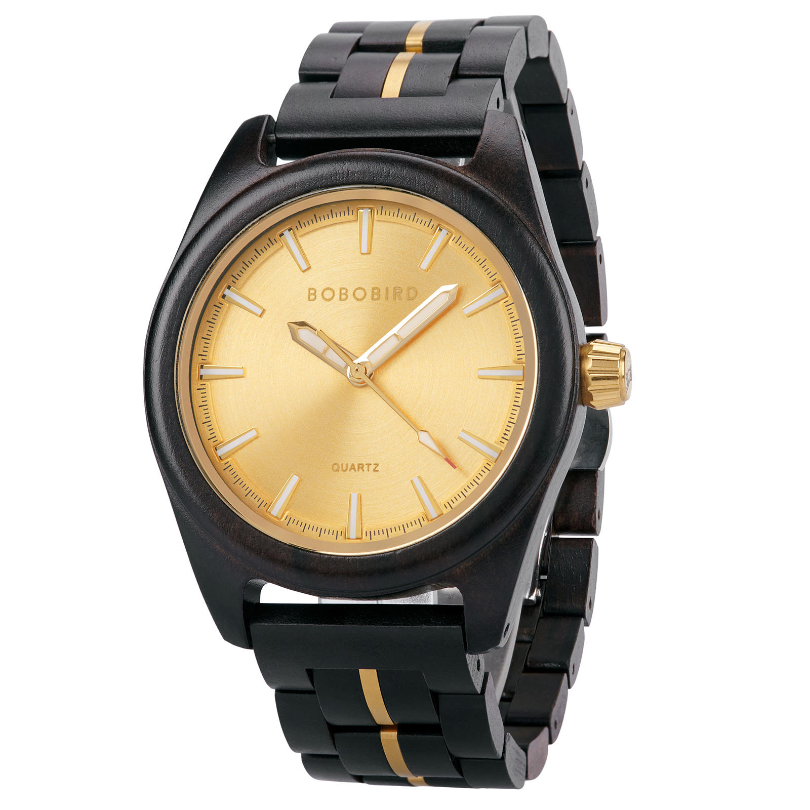 Natures Palette Wooden Watch Collection Ebony Midnight Gold Edition Watch T164 1 7