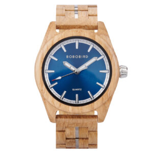 Nature's Palette Wooden Watch Collection White Oak Azure Dial Watch T164-2_1