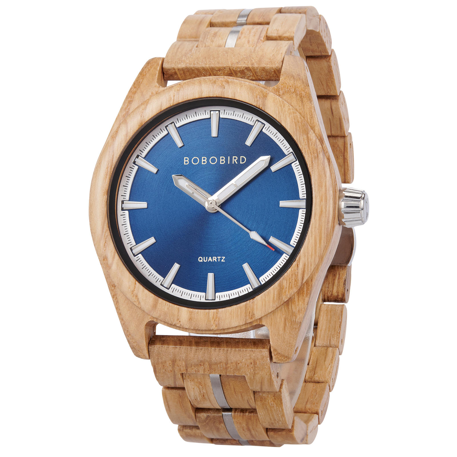 Natures Palette Wooden Watch Collection White Oak Azure Dial Watch T164 2 2