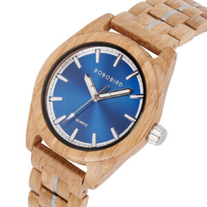 Nature's Palette Wooden Watch Collection White Oak Azure Dial Watch T164-2_4