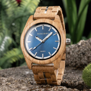 Nature's Palette Wooden Watch Collection White Oak Azure Dial Watch T164-2_6