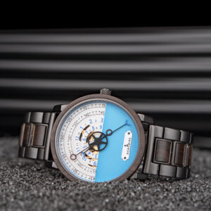 Personalized Automatic Mechanical Handmade Wooden Watches Aviation Military Style Ebony Watch GT043-1A-8