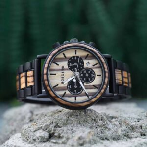 Personalized Engraved Wooden Watches Zebrawood Customized Watch Unique Personalized Gifts for Him - Shine P09-1_5