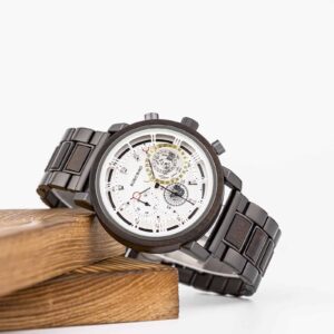 Personalized Wood Watch Ebony Chronograph Watch GT044-2A_15