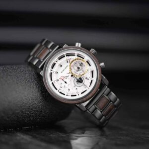 Personalized Wood Watch Ebony Chronograph Watch GT044-2A_7