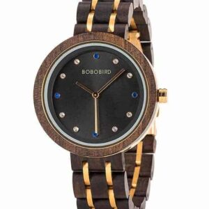 wooden watches for women Polaris ebony T33