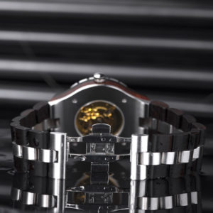 Premium Handcrafted Natural Zebra Wood Automatic Mechanical Movement Wooden Watches for Men Best Gift for Him - Gold S11-1-5