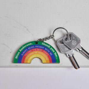 Rainbow Thank You Teacher Reasons Keyring (3)