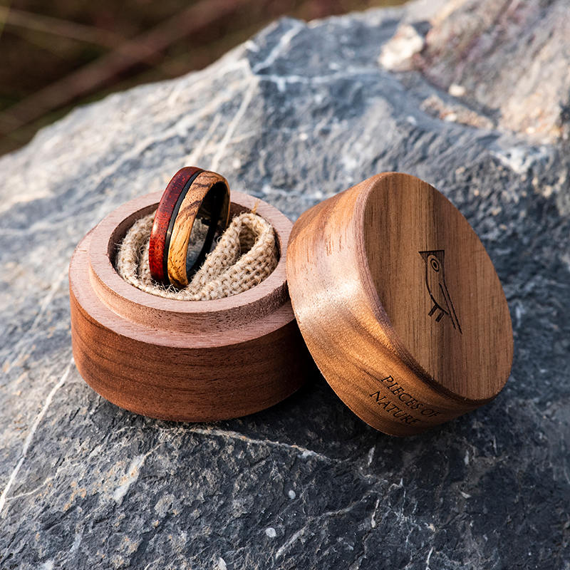Redwood & Zebrawood wedding band, Black tungsten wooden ring, Wooden ring for men, Men's wedding band ring GSP11-01J
