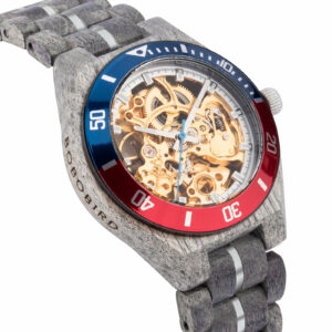 Skeleton Mechanical Wooden Watch Grey Maple Gold - Arcturus_4