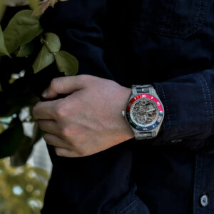 Skeleton Mechanical Wooden Watch Grey Maple Silver - Arcturus_15