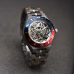 Skeleton Mechanical Wooden Watch Grey Maple Silver - Arcturus