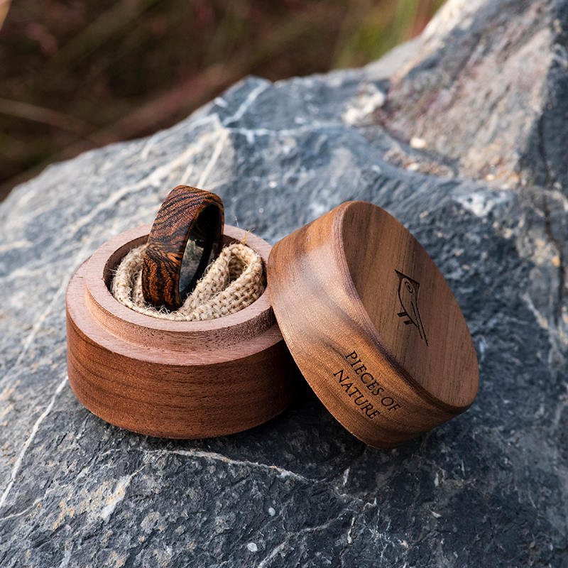 Solid Wooden band Custom wedding ring Wedding band