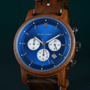 The Classic Collection Handmade Walnut Blue 44MM Limited Edition – Superhero