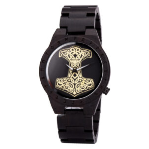 Thor's Hammer MjÖlnir Handmade Wooden Watch T16-8_2
