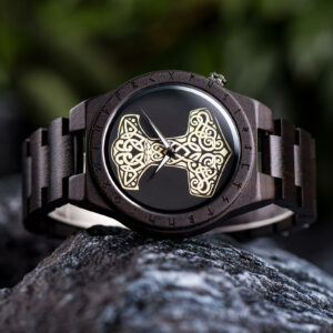 Thor's Hammer MjÖlnir Handmade Wooden Watch T16-8_5