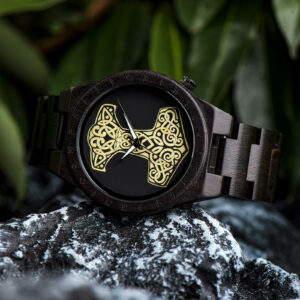 Thor's Hammer MjÖlnir Handmade Wooden Watch T16-8_7