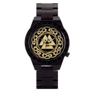 Valknut Handmade Engraved Wooden Watch T16-5_1
