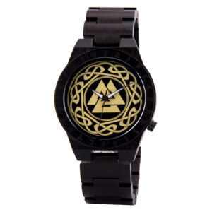 Valknut Handmade Engraved Wooden Watch T16-5