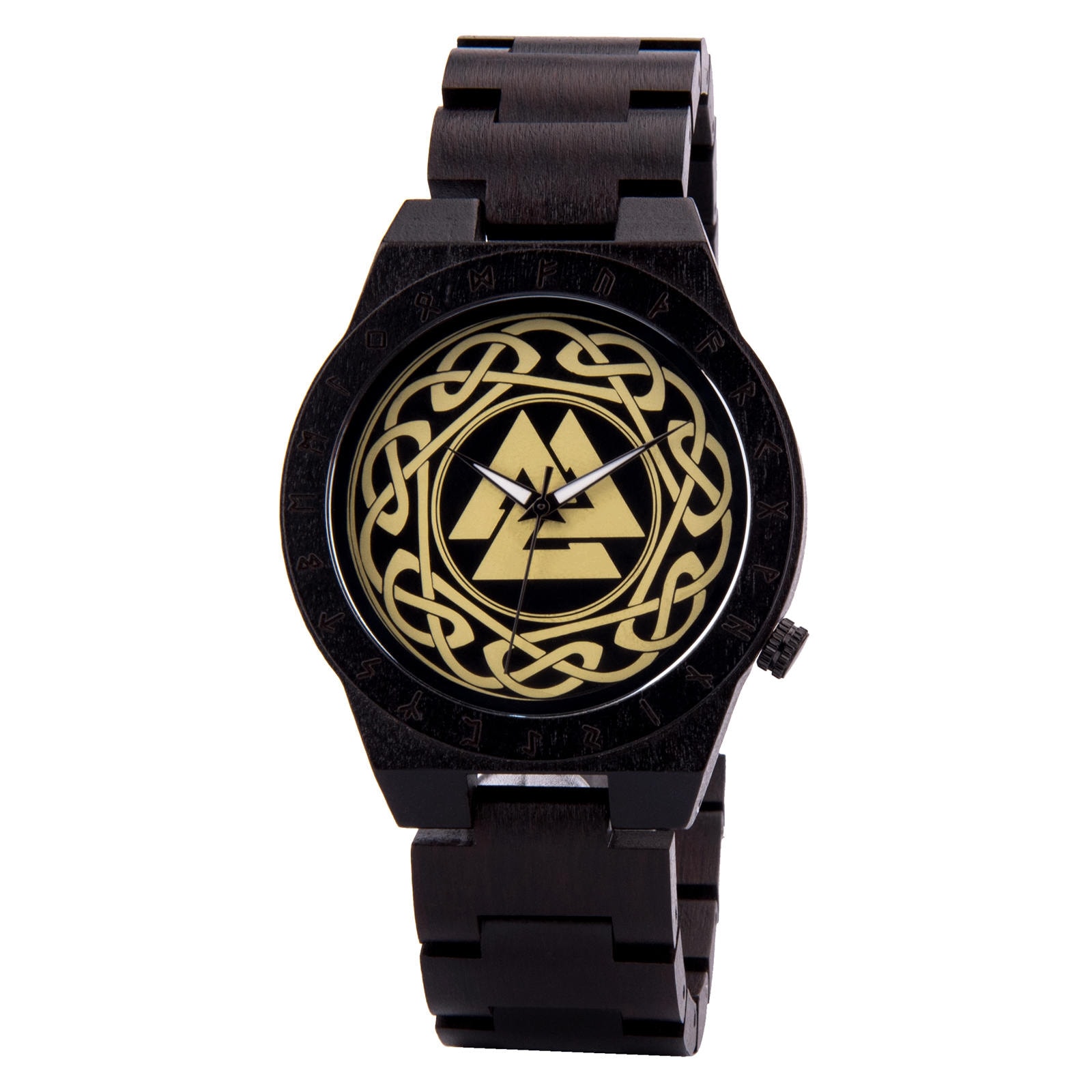 Valknut Handmade Engraved Wooden Watch T16-5