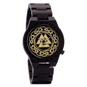 Valknut Handmade Engraved Wooden Watch T16-5_3