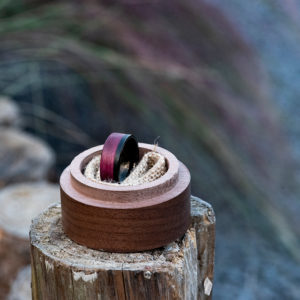 Wood wedding band, Black tungsten wooden ring, Wooden ring for men, Men's wedding band ring GSP10-01L-11