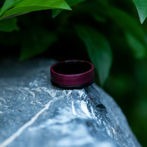 Wood wedding band, Black tungsten wooden ring, Wooden ring for men, Men's wedding band ring GSP10-01L-12