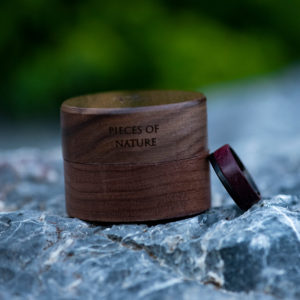 Wood wedding band, Black tungsten wooden ring, Wooden ring for men, Men's wedding band ring GSP10-01L-13