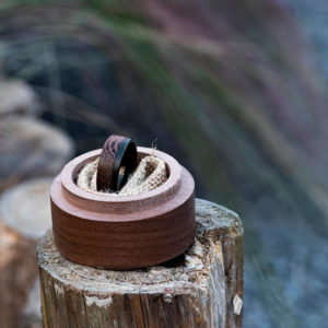 Wood wedding band - Snakewood & Black tungsten wedding band ring GSP10-01J-11