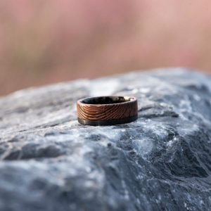 Wood wedding band - Snakewood & Black tungsten wedding band ring GSP10-01J-5