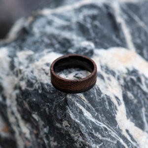 Wood wedding band - Snakewood & Black tungsten wedding band ring GSP10-01J-9