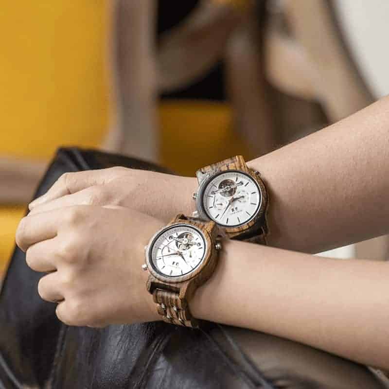 Wooden Mechanical Watch Q27 3