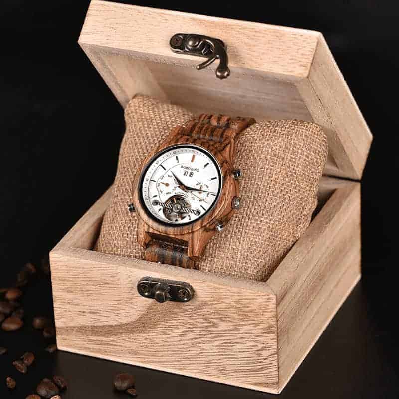 Wooden Mechanical Watch Q27 4