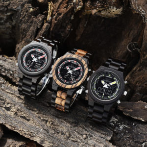 Dual Display Quartz Watch for Men LED Digital Army Military Sport Wristwatch P02-3