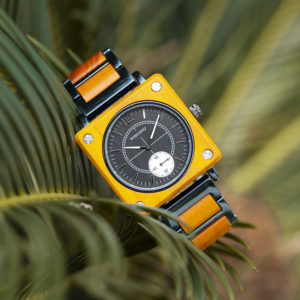 Wooden Watches for Men Luxury Stainless Steel & Natural Koa Wooden Chronograph watches R14-1-2