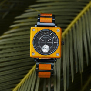Wooden Watches for Men Luxury Stainless Steel & Natural Koa Wooden Chronograph watches R14-1-3