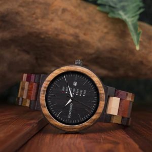 wooden watches for men Rainbow - Colored wood P14-1-4