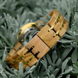 Wooden Watches For Women Natural Olivewood Silver - VICTORIA_3