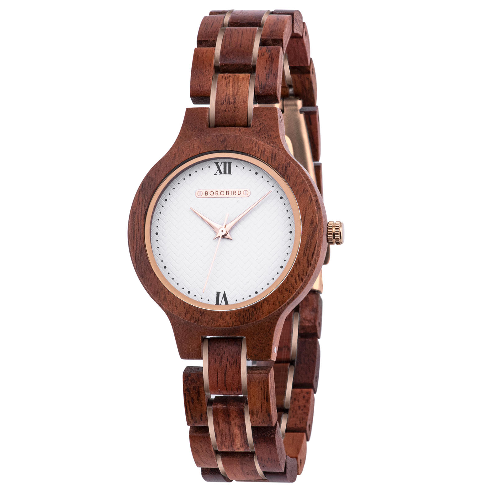 Wooden Watches for Women Natural Rosewood Glod - Sky
