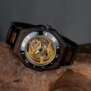 Wooden watches walnut automatic skeleton mechanical wooden watch T91-1_18