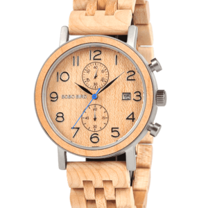 Mens wooden watches Maple & Handmade Wooden Watches by BOBO BIRD S08-2