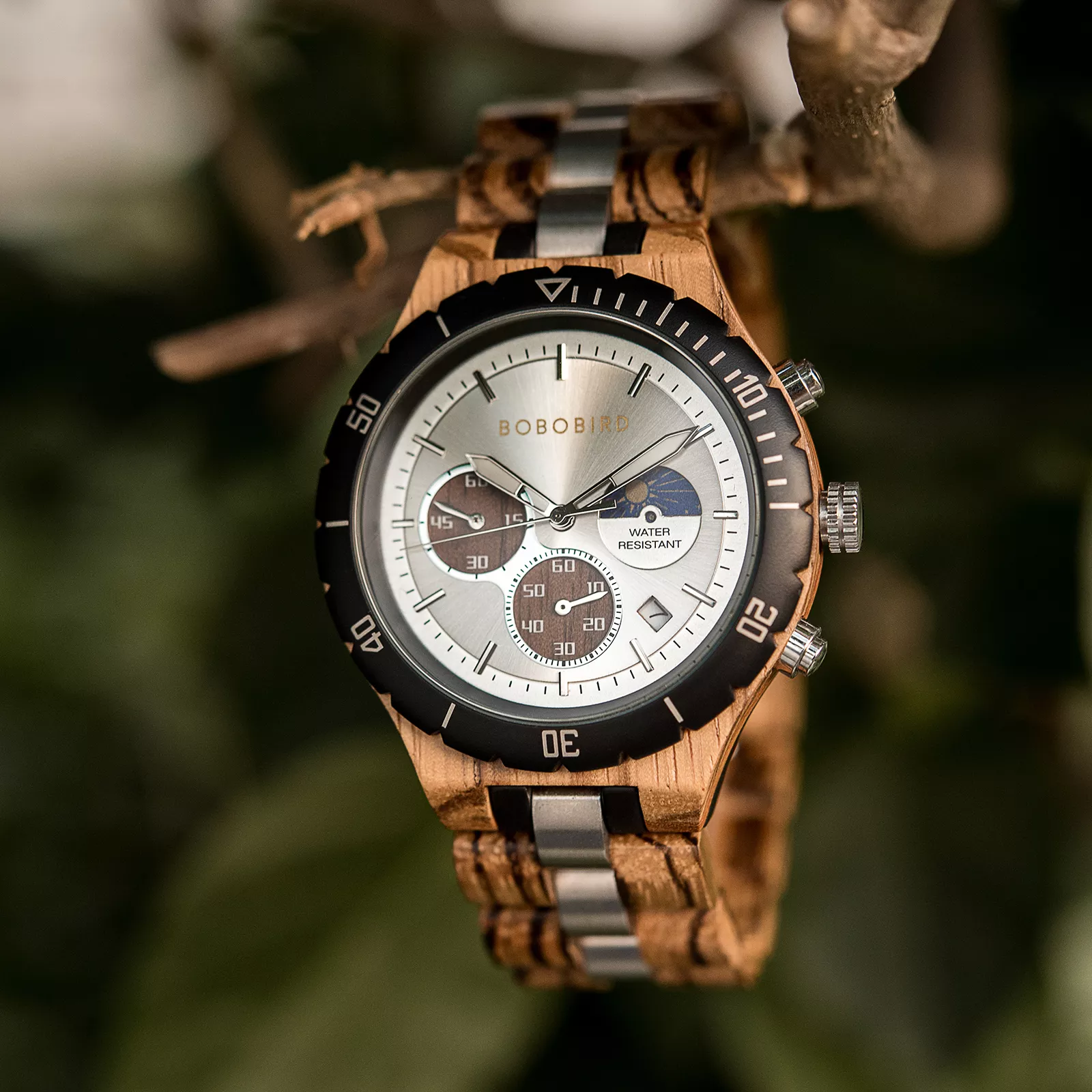 Mens Wooden Watches Zebrawood - Hunter